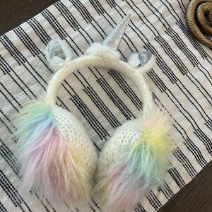Unicorn Earmuffs for Kids - White and Pastel